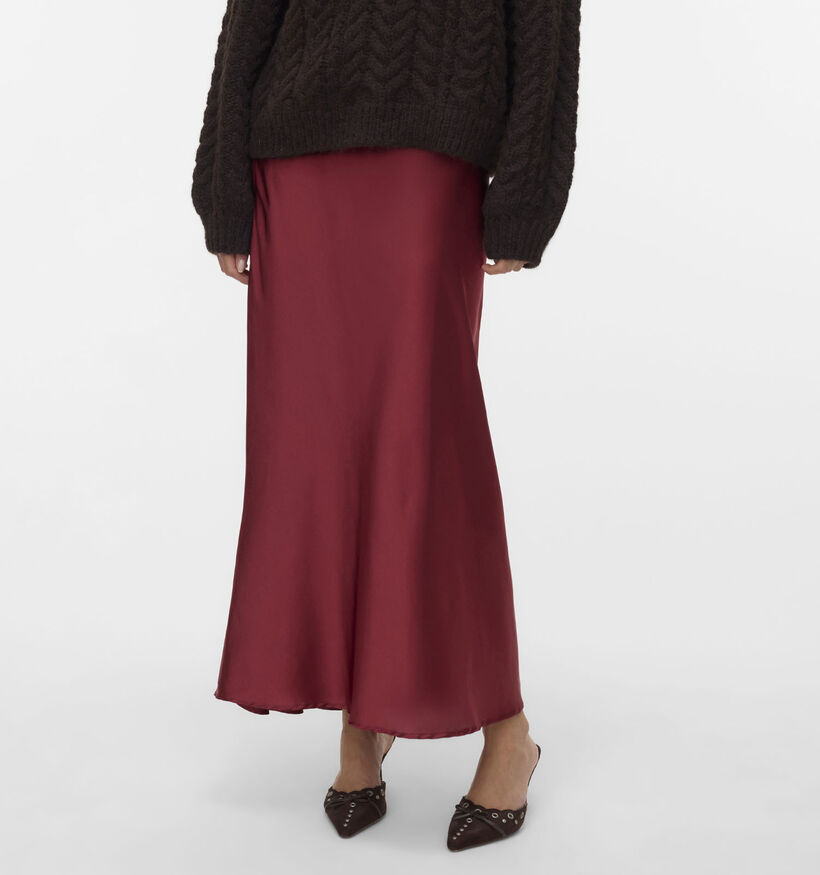 Vero Moda Goddess Jupe longue en Bordeaux pour femmes (364522)