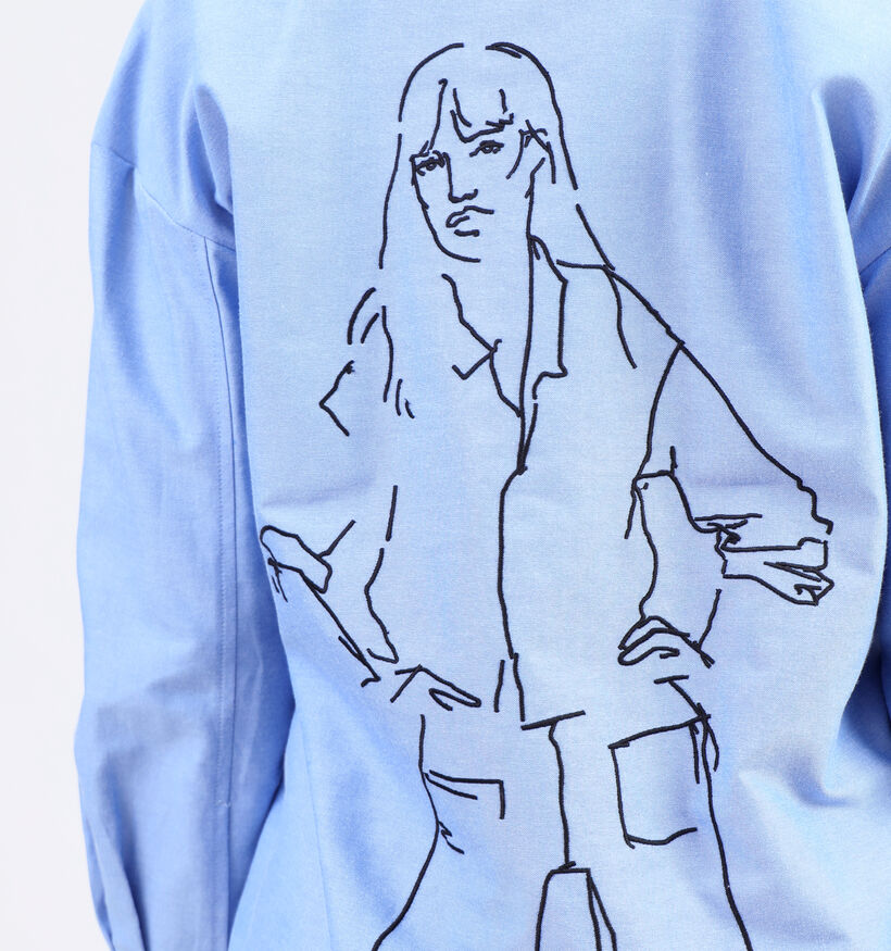 Vila Drisa Blauwe Oversized hemd voor dames (346101)