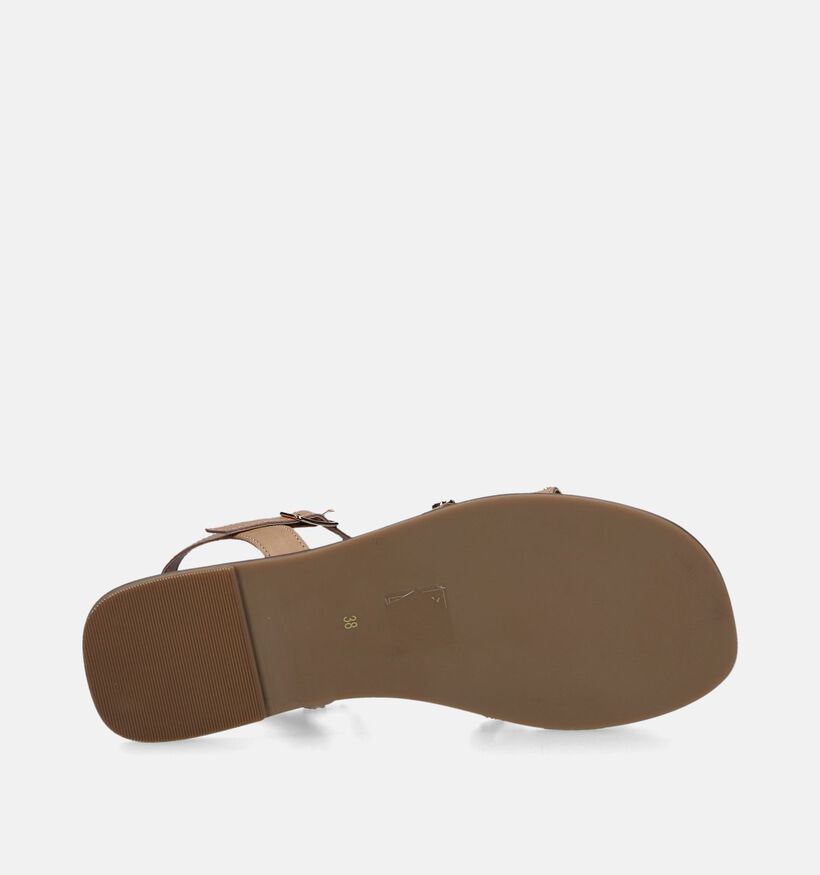 Inuovo Sandales plates en Marron pour femmes (341530)