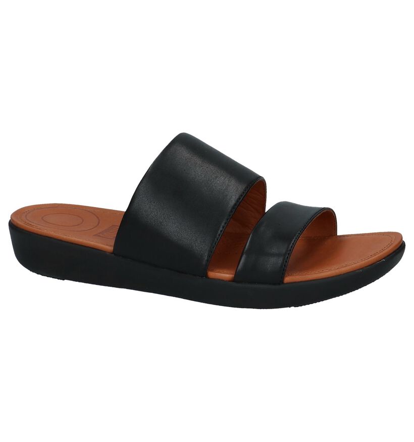 FitFlop Delta Slide Sandals Zwart in leer (212831)