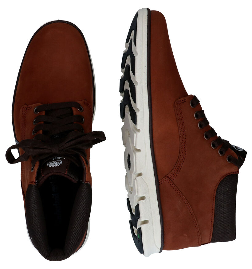 Timberland Bradstreet Chukka Chaussures hautes en Cognac pour hommes (313505)