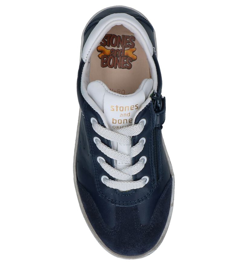 STONES and BONES Chaussures basses en Bleu foncé en cuir (239802)