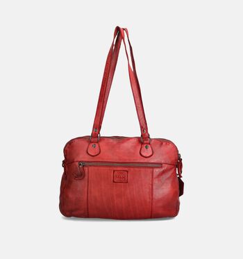 Bear Design Schoudertassen Zwart/Cognac/Rood