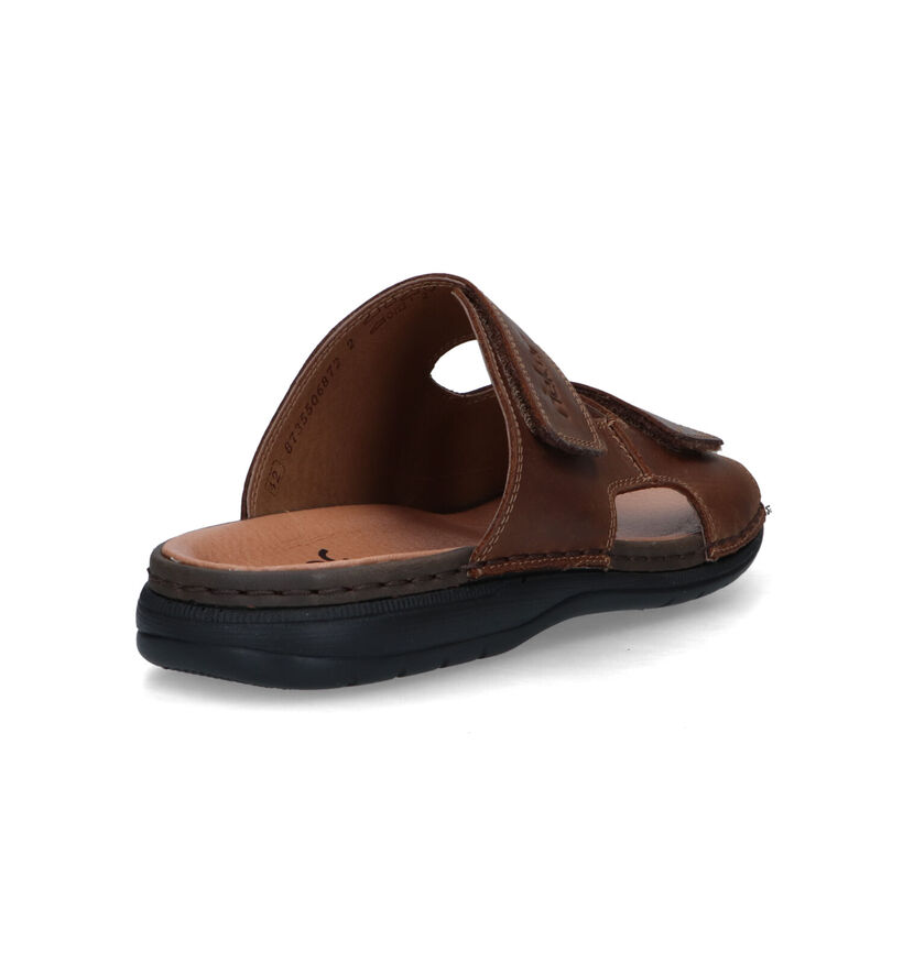 Rieker Nu-pieds casual en Brun foncé pour hommes (323562)