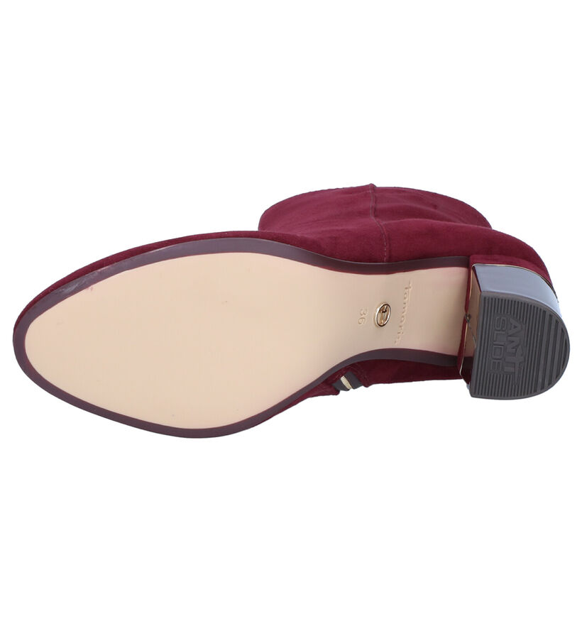 Tamaris Korte Laarzen Bordeaux in nubuck (257124)