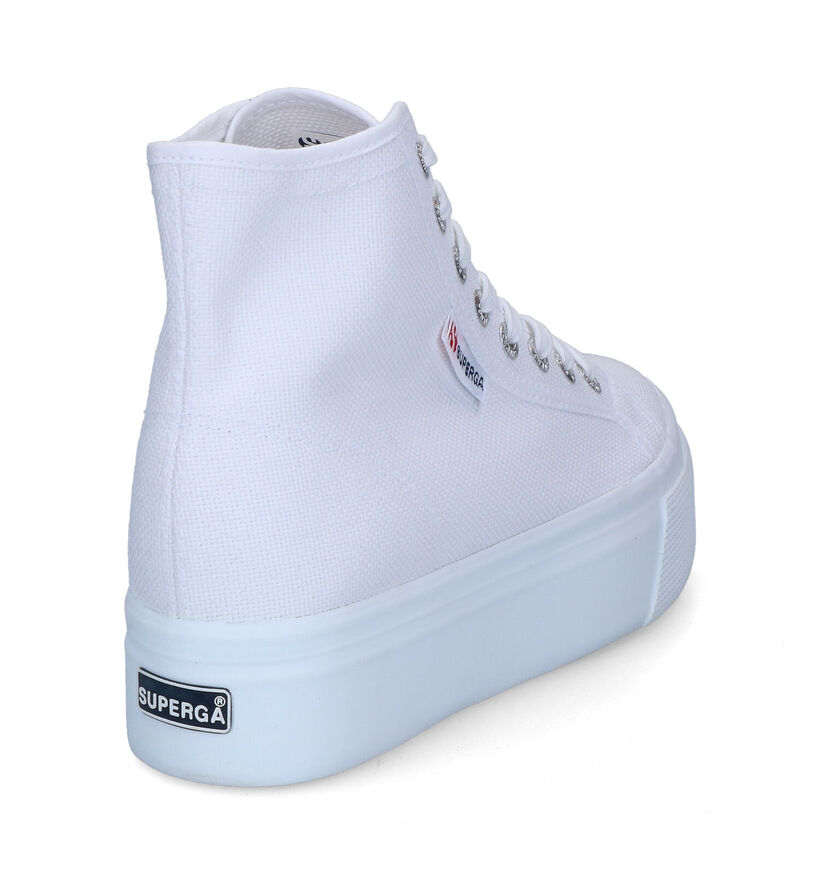 Superga Hi Top Baskets Hautes en Blanc pour femmes (305725)