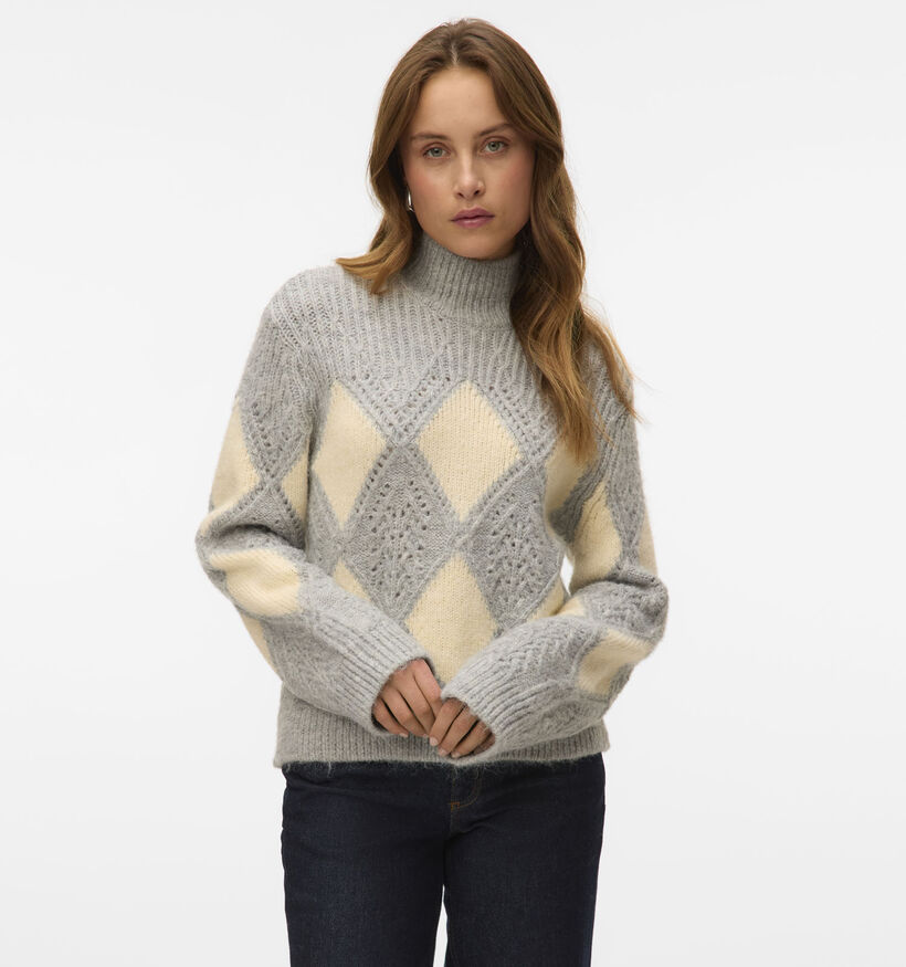 Vero Moda Paloma Pull en Gris pour femmes (364548)