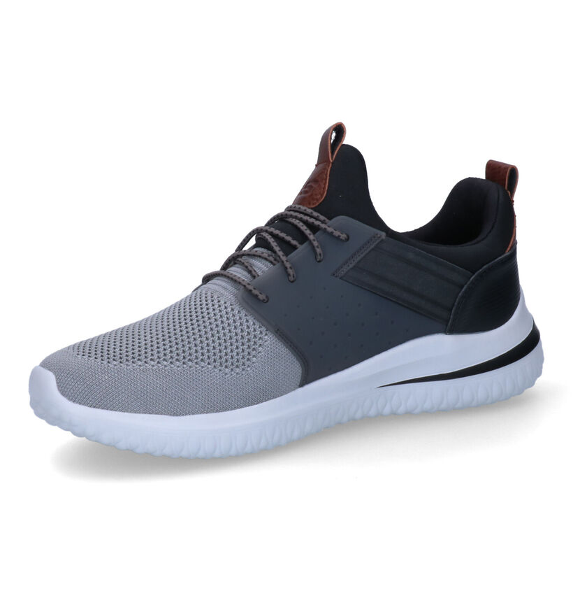 Skechers Delson Baskets slip-on en Kaki pour hommes (318132) - pour semelles orthopédiques