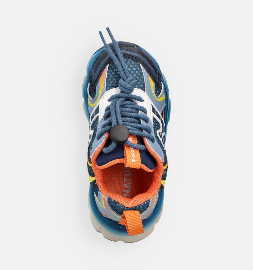Naturino Wave Blauwe/Multi Sneakers voor jongens (377260) - geschikt voor steunzolen