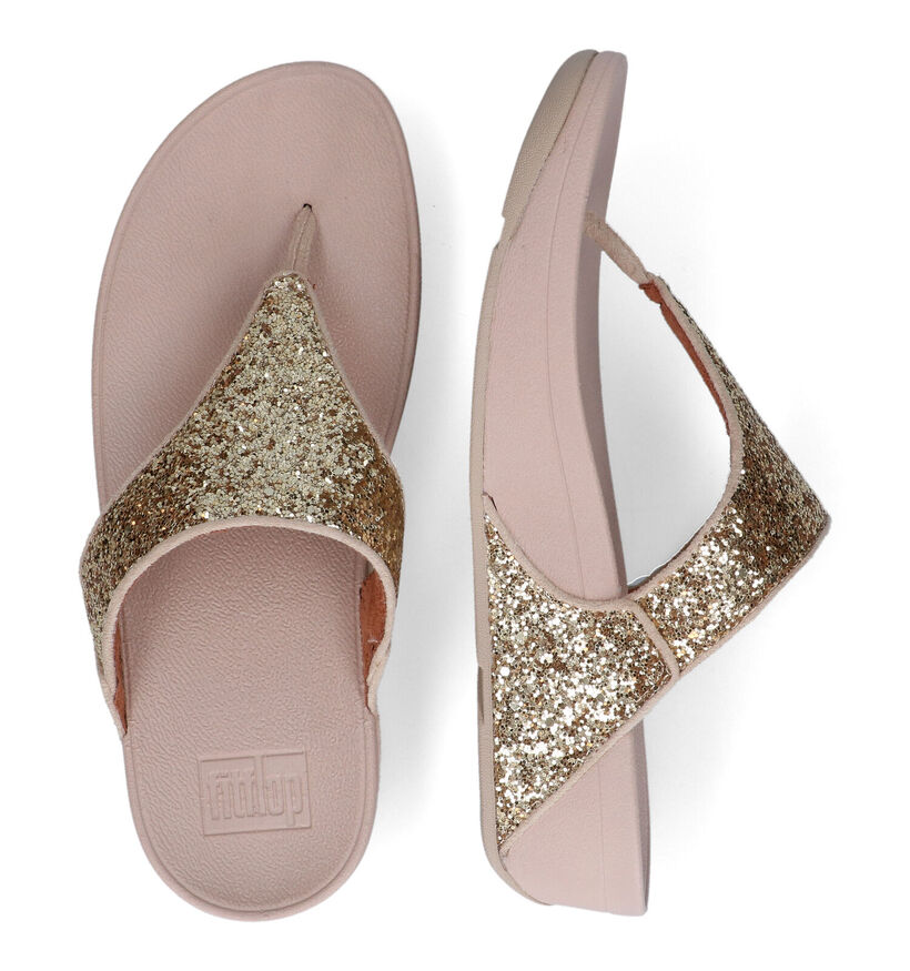 FitFlop Lulu Tongs en Argent en textile (286104)