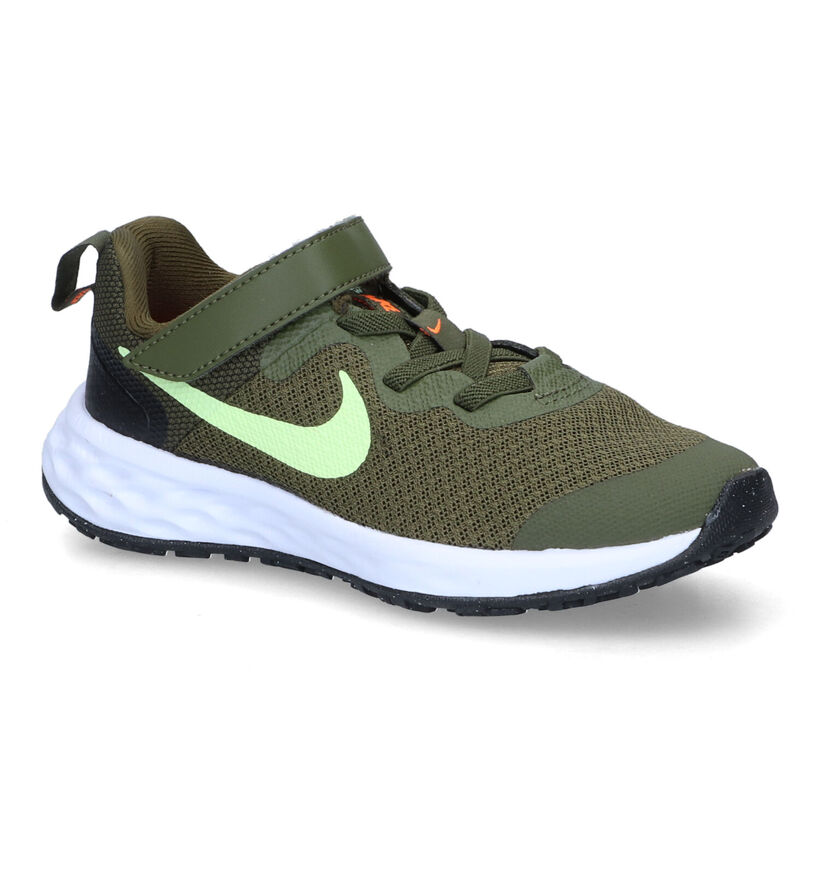 Nike Revolution 6 PS Baskets en Khaki pour filles, garçons (316279) - pour semelles orthopédiques