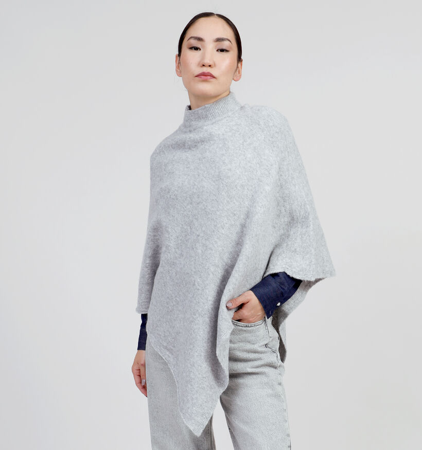 Pieces Fortuna Grijze Poncho voor dames (344998)
