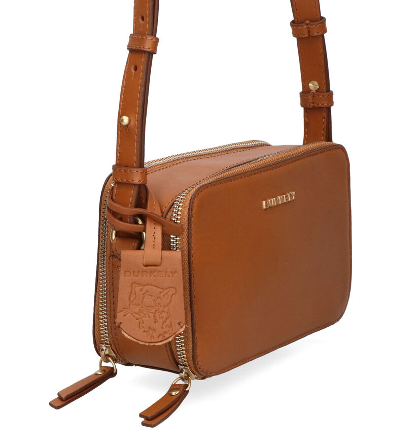 Gymnast Komkommer Middel Burkely Parisian Page Cognac Crossbody Tas | Dames Crossbody tassen