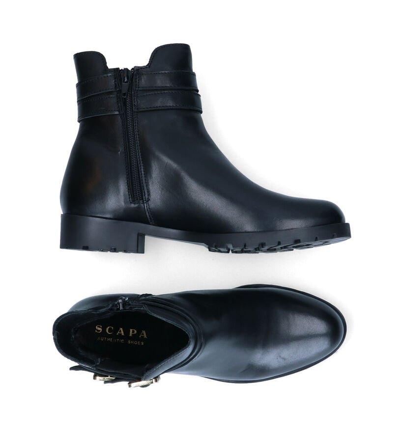 Scapa Bottines plates en Noir en cuir (297961)