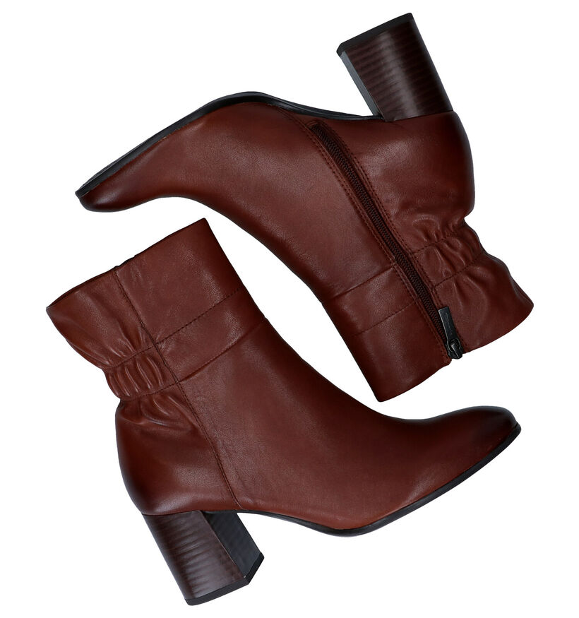 Tamaris Cognac Enkellaarzen in leer (280788)