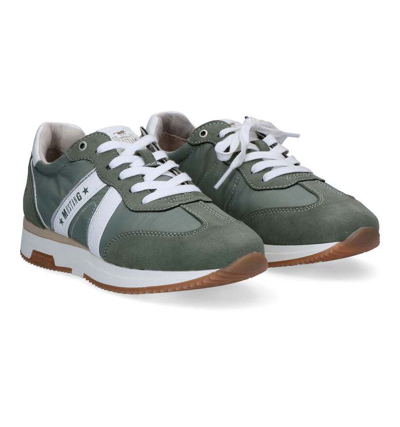 Mustang Kaki Sneakers voor dames (305347) - geschikt voor steunzolen