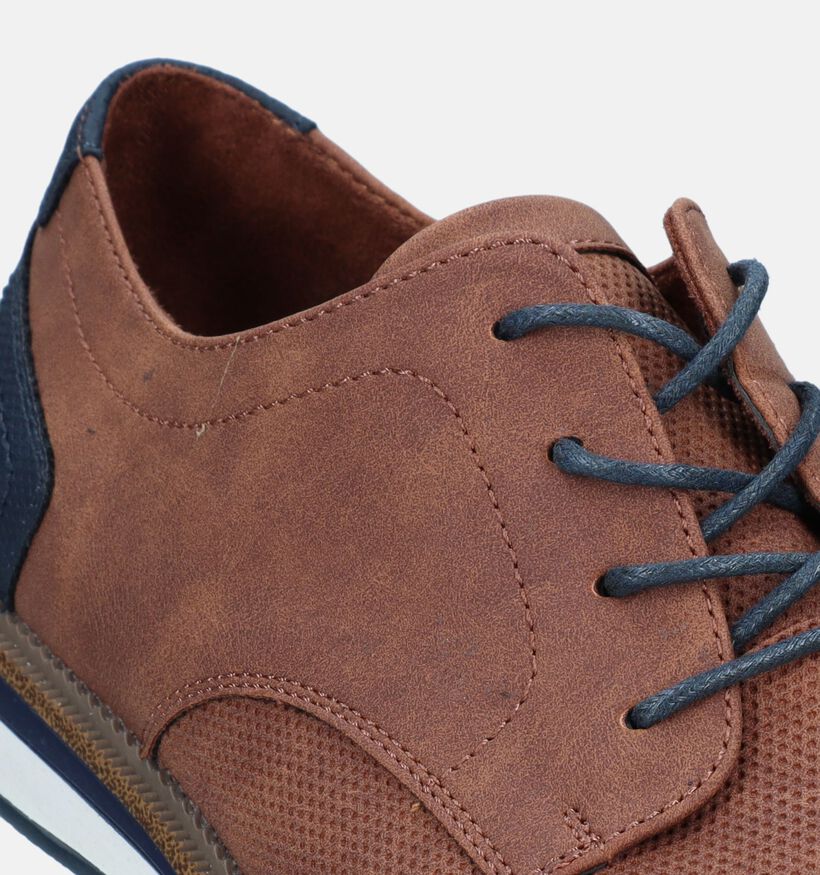 SJ Cognac Veterschoenen voor heren (340446)