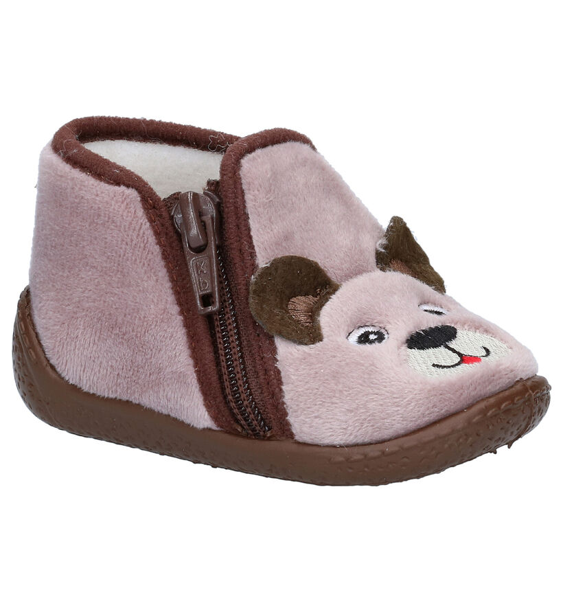 Milo & Mila Pantoufles fermées en Bleu clair en textile (281575)
