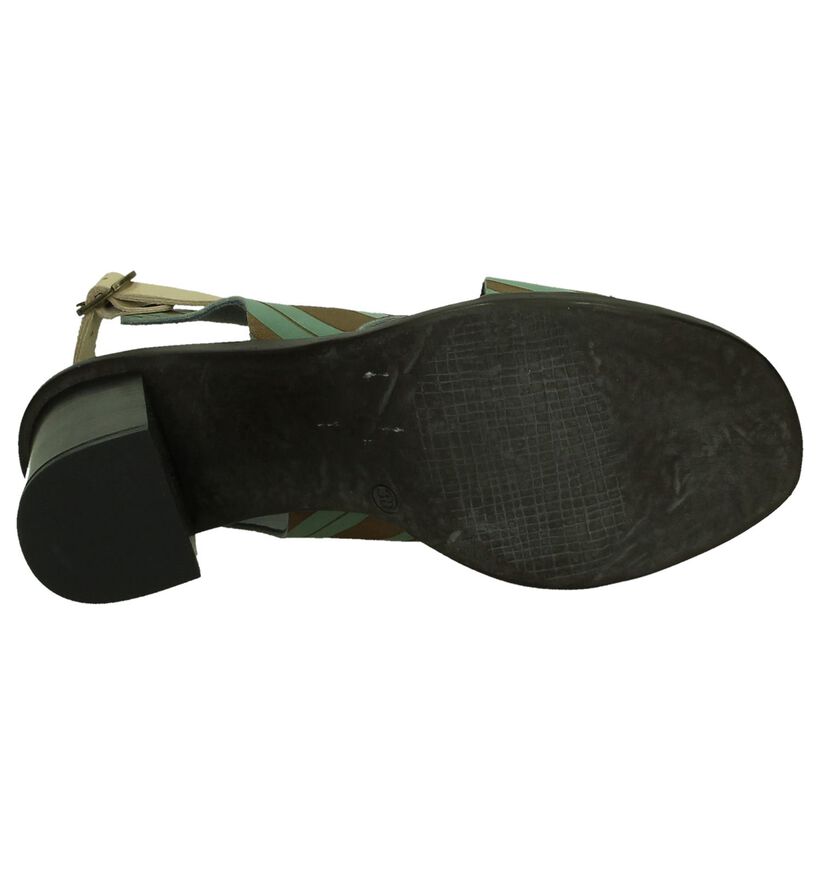 Lilimill Groen/Bruine Sandalen, , pdp