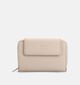 Crinkles Porte-monnaie zipp&eacute; en Beige pour femmes (373875)