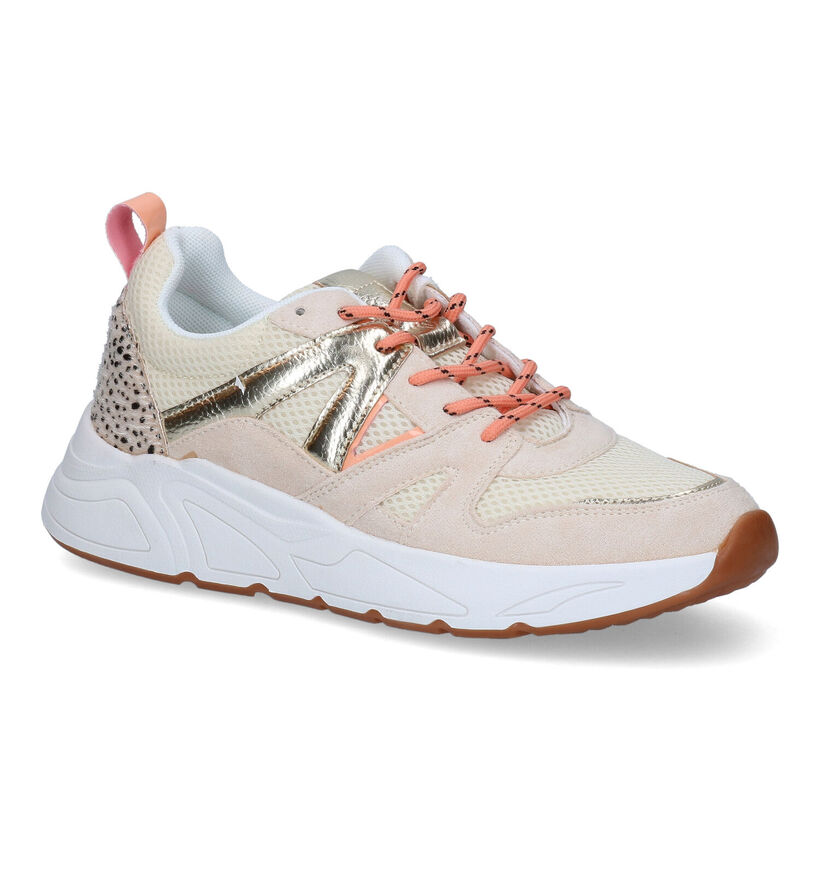 Poelman Beige Sneakers voor dames (303344)