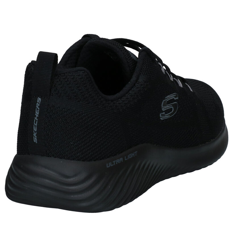 Skechers Bounder Zwarte Sneakers in stof (287098)