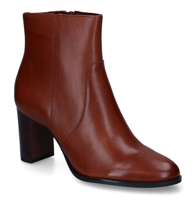 Tamaris Bottines à talons en Cognac en cuir (315444)