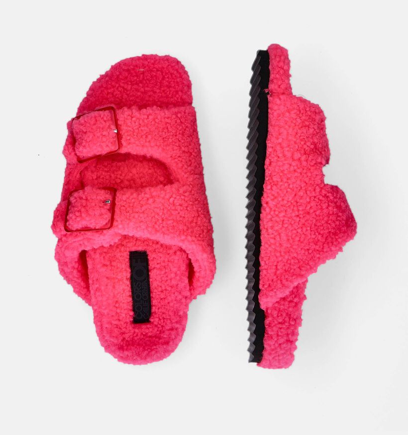Colors of California Pantoufles ouvertes en Fuchsia pour femmes (300191)
