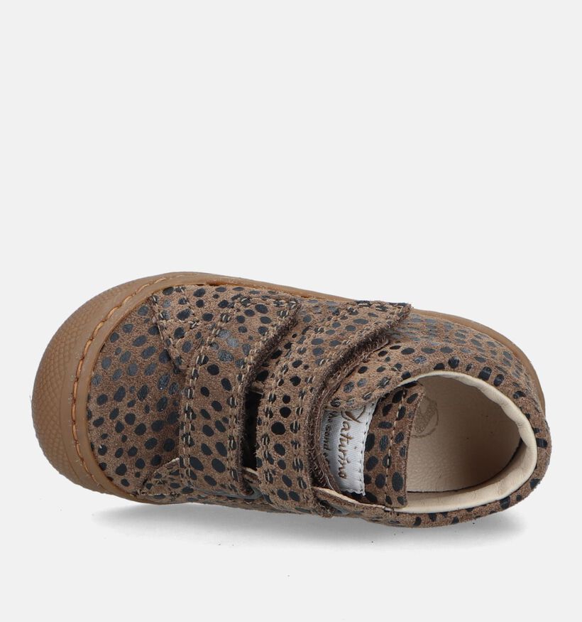 Naturino Cocoon Bruine Babyschoenen voor meisjes (331576) - geschikt voor steunzolen