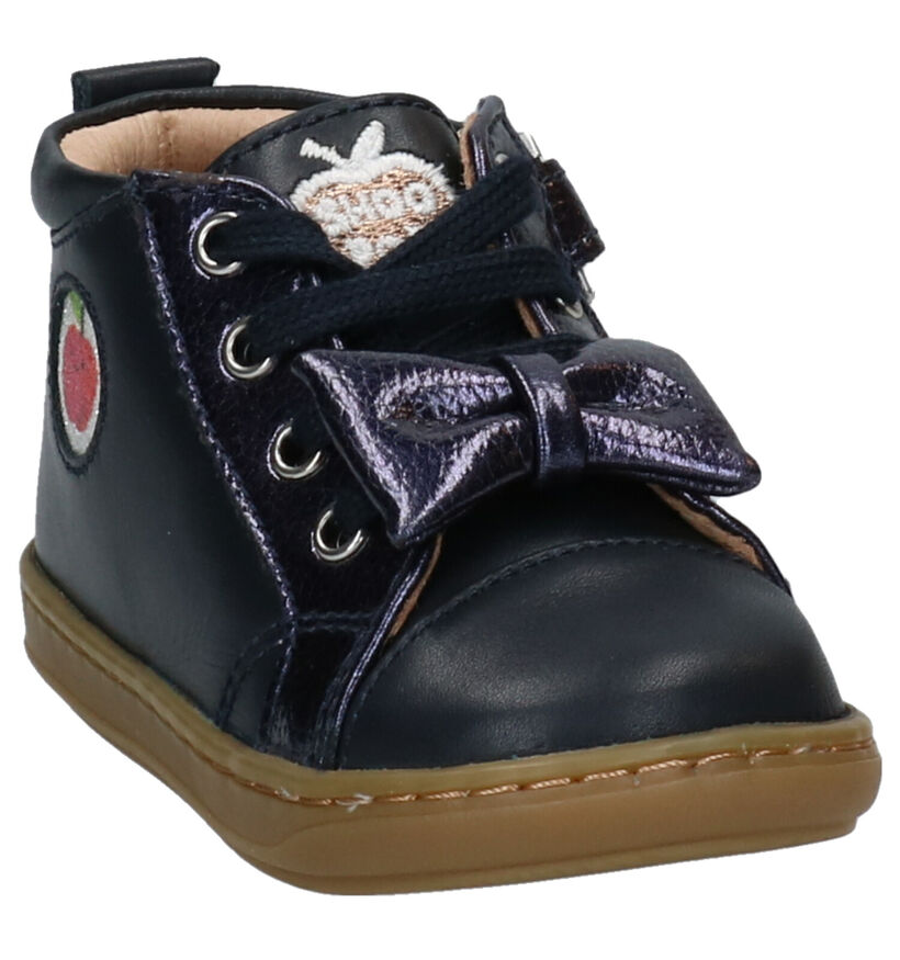 Shoo Pom Bouba Zippy Blauwe Babyschoentjes in leer (279226)