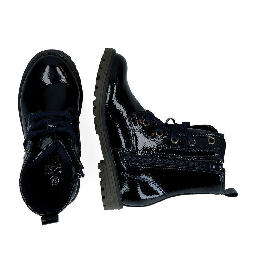 Milo & Mila Blauwe Boots in kunstleer (297192)