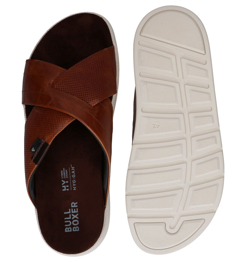 Bullboxer Cognac Slippers in kunstleer (286588)