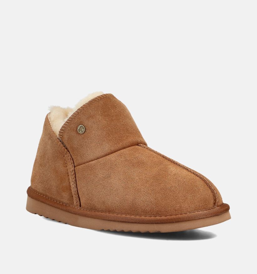 Warmbat Willow Pantoufles fermées en Cognac pour femmes (362527)