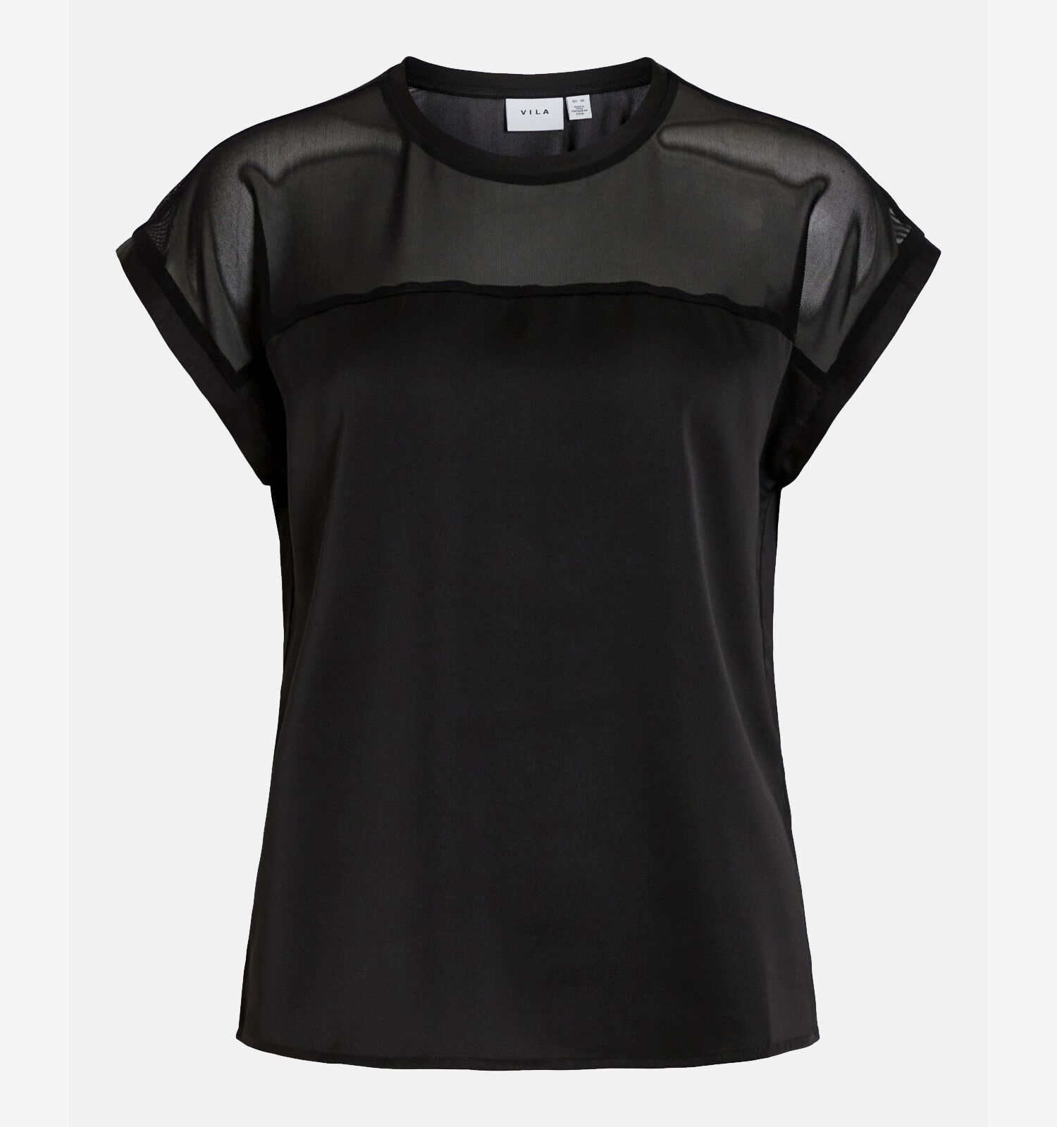 Vila Ellette Zwarte T shirt Dames T shirts Online op TORFS.BE