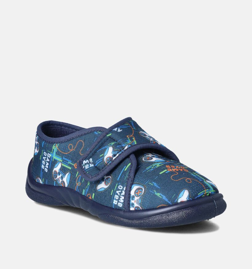 Milo et Mila Pantoufles en Bleu Foncé pour filles, garçons (358493) - pour semelles orthopédiques