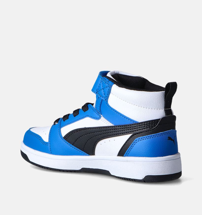Puma Rebound v6 mid Baskets en Blanc pour filles, garçons (350365) - pour semelles orthopédiques