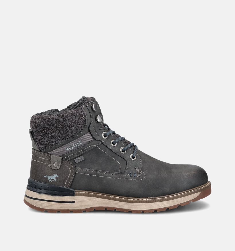 Mustang Donkergrijze Veterboots voor heren (364214)