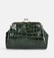 Via Limone Croco Donkergroene/Gouden Grote Clutch voor dames (385055)