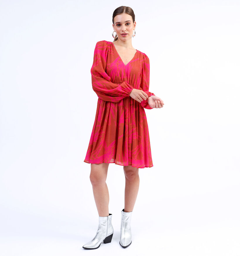 comma Robe courte en Orange pour femmes (327389)