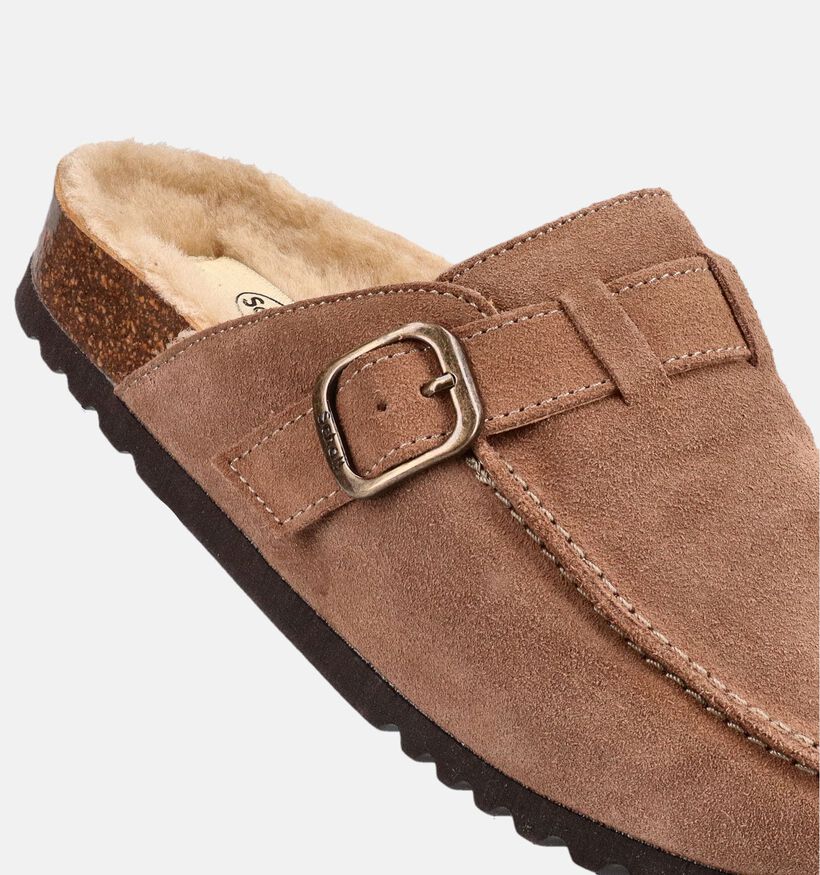 Scholl Dakota Fur Nu-pieds en Taupe pour femmes (380996)