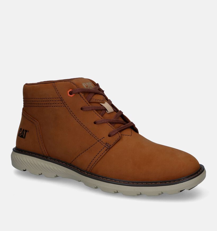 Caterpillar Trey Chaussures hautes en Cognac pour hommes (312662) - pour semelles orthopédiques