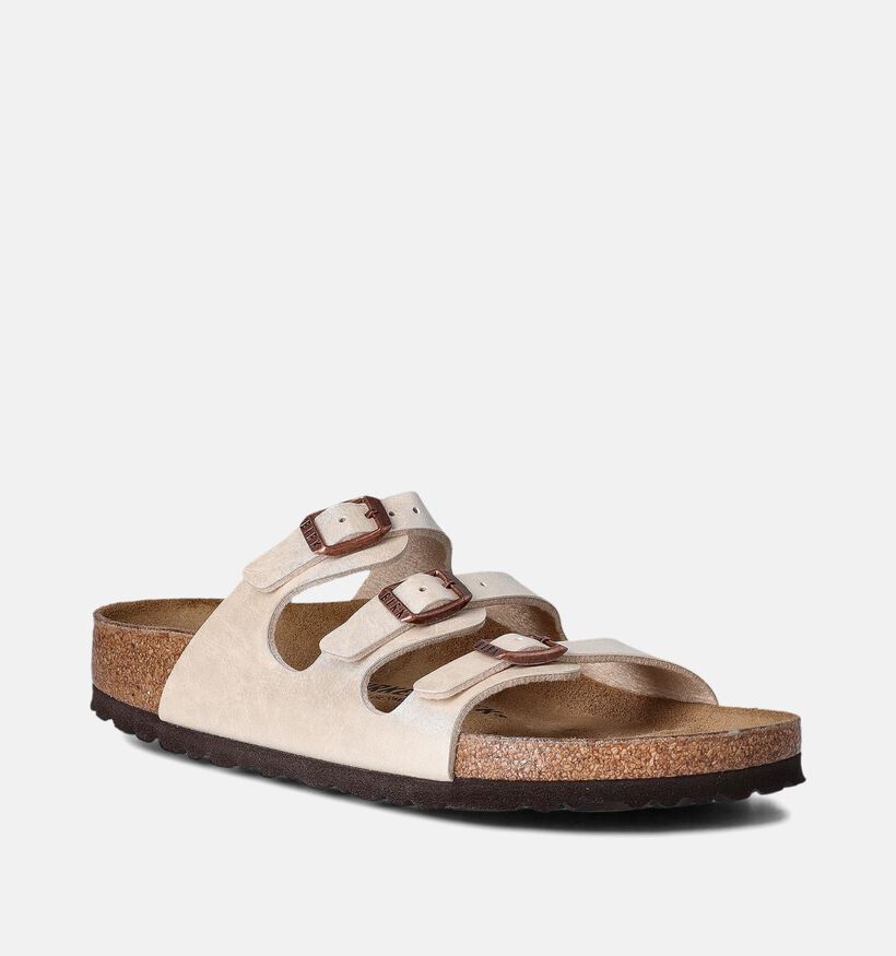 Birkenstock Florida Nu-pieds en Écru pour femmes (350868)