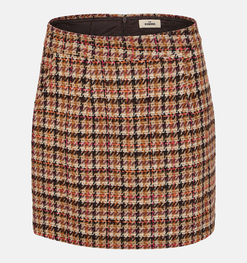 The Korner Bruine Geruite Mini-Rok voor dames (382188)