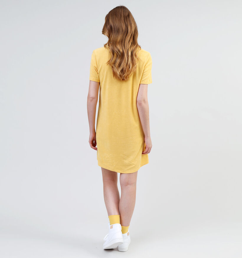 Vila Frotté Robe courte en Jaune pour femmes (342138)