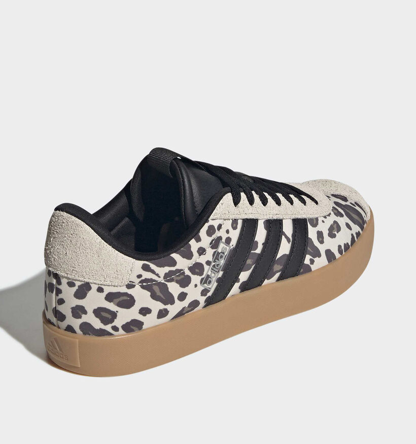 adidas VL Court 3.0 Beige/Zwarte Sneakers voor dames (380336)