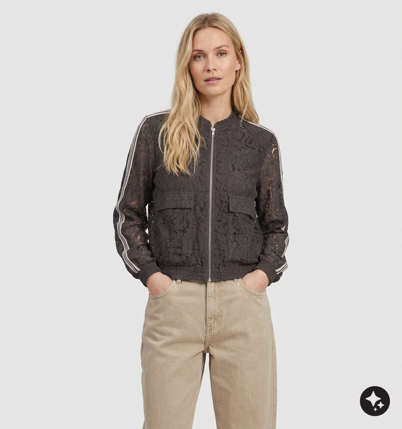 Vila Oline Lace Manteau en Marron pour femmes (382222)