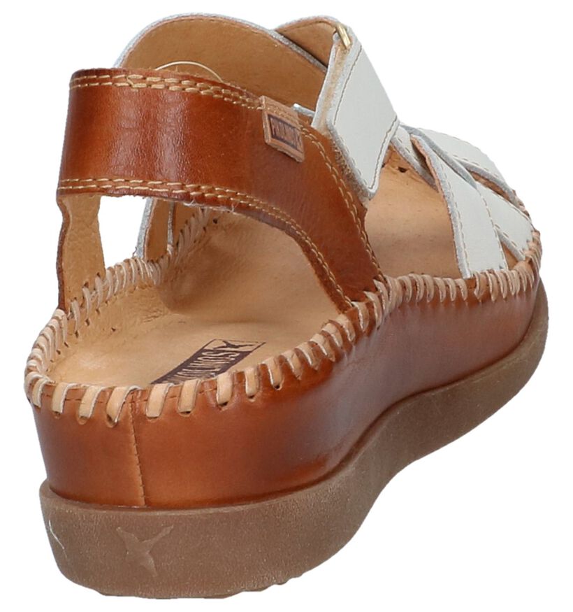 Pikolinos Cadaques Sandales en Ecru/Cognac en cuir (289114)