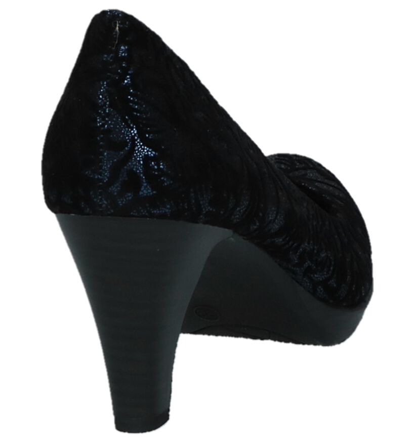 Marco Tozzi Escarpins classique en Bleu foncé en textile (222083)