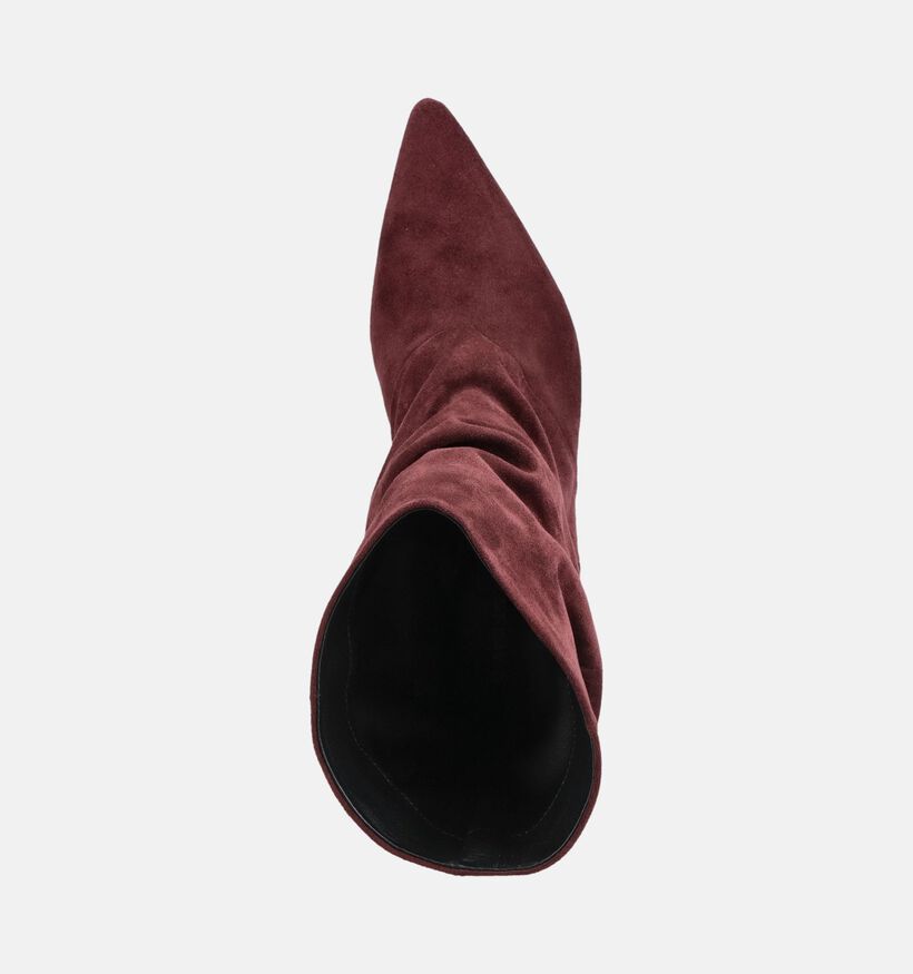 Laurent David Bordeaux Enkellaarzen met Kitten Heels voor dames (380698)