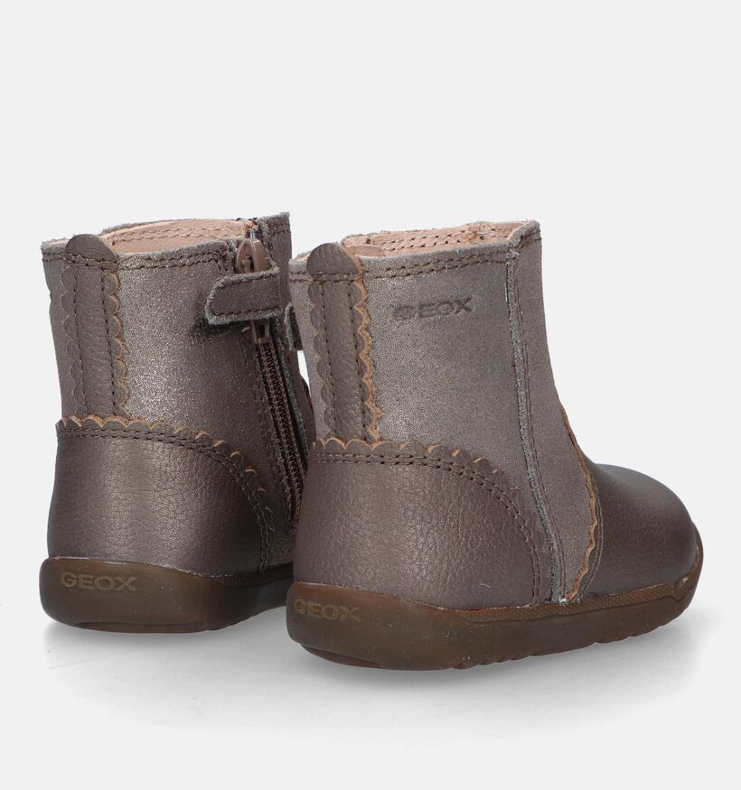 Geox Macchia Bottes en Bronze pour filles (330101) - pour semelles orthopédiques